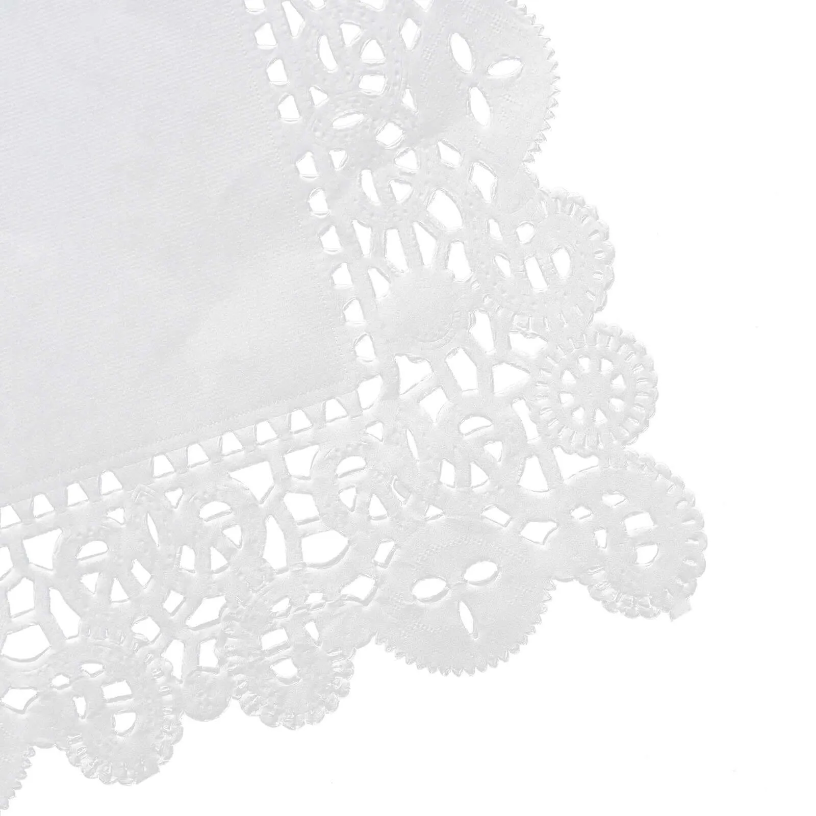 100 Pcs 7"x10" Rectangle White Lace Paper Doilies, Food Grade Paper Placemats