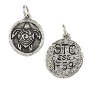 18634A - 1 1/4" STERLING STC SYMBOL WITH INITIALS & DATE ON BACK