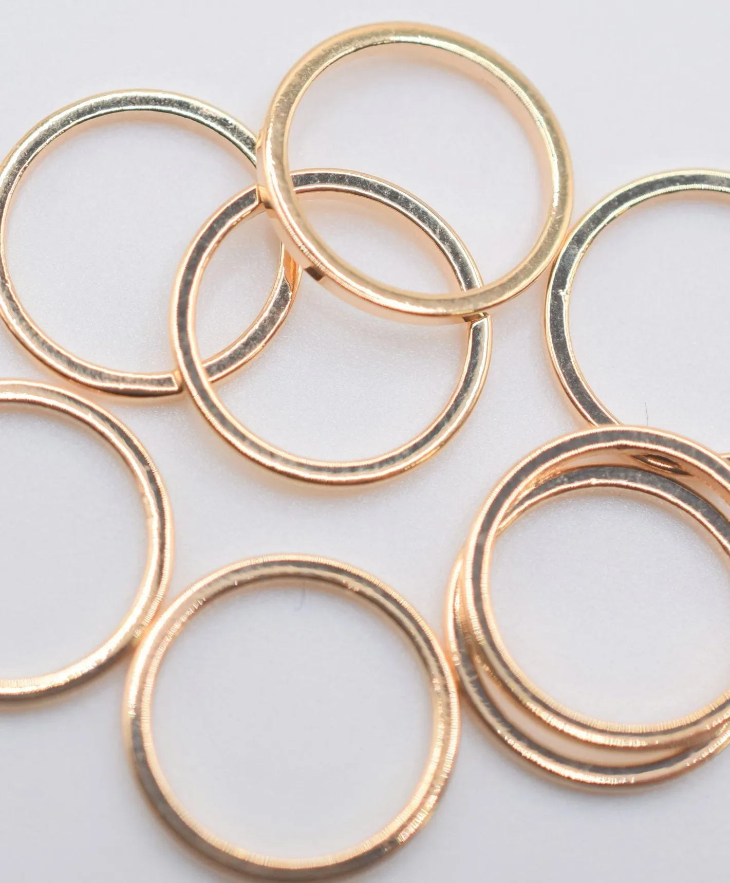 18K Gold Filled Look, Square wire closed jump ring Gold Filled Look, as 18K- 8mm/10mm/12mm sold 12 PCs/PK