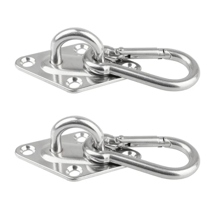 2 PCS 6mm 304 Stainless Steel Sand Bag Ceiling Hook Heavy Duty Swing Hangers