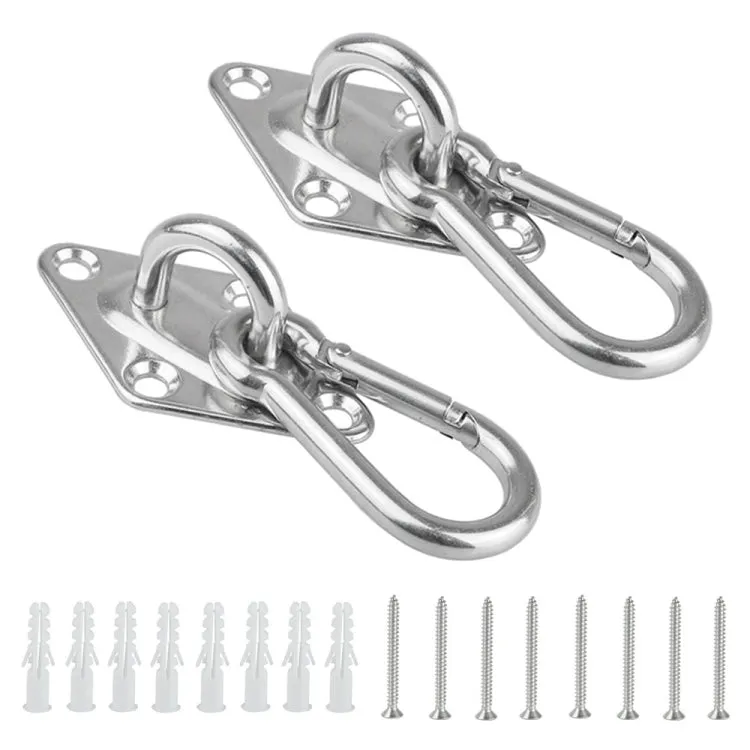 2 PCS 6mm 304 Stainless Steel Sand Bag Ceiling Hook Heavy Duty Swing Hangers