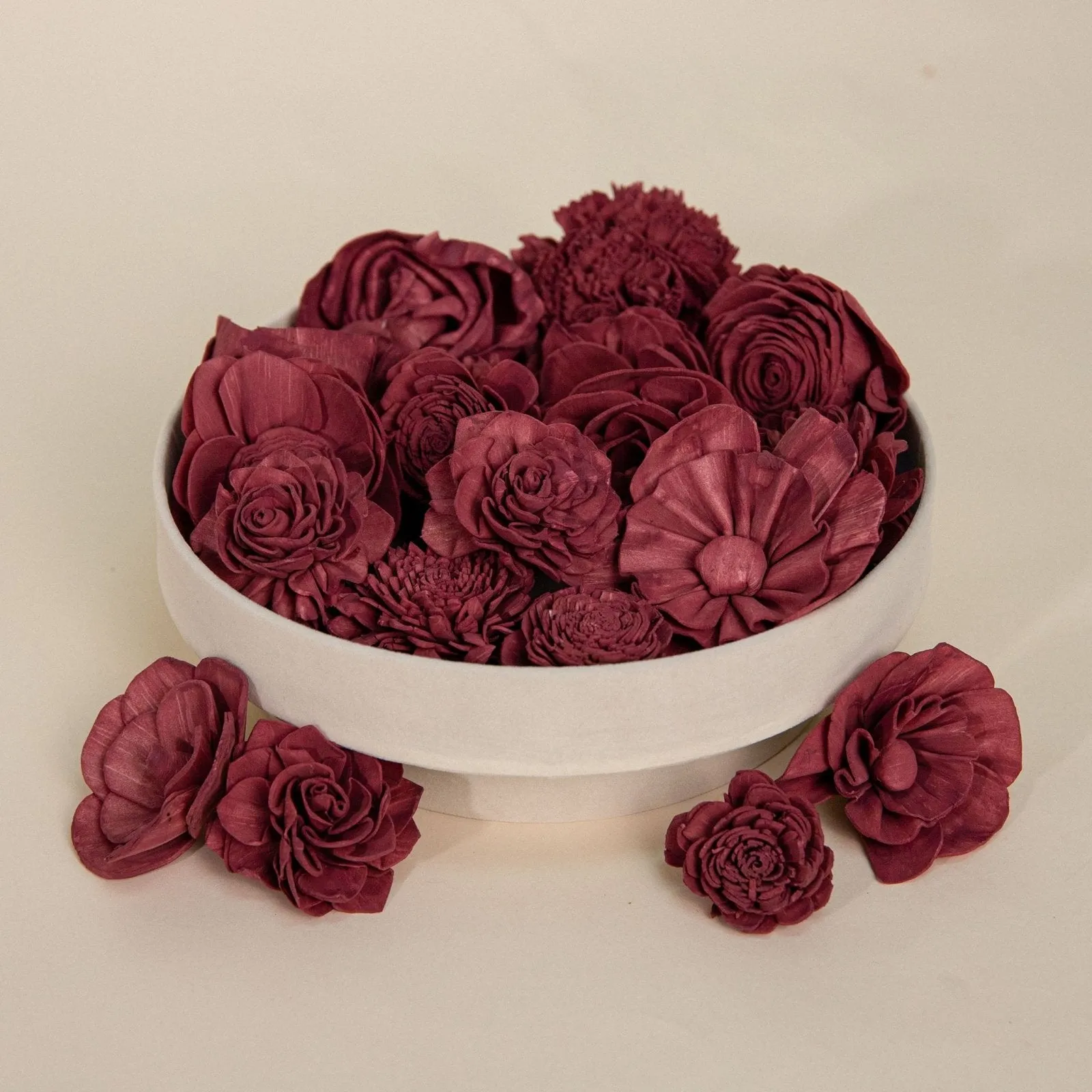 25-Pack of Burgundy-Colored Mixed Flowers