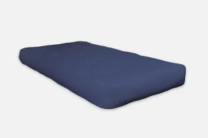 6" Navy Blue Single Foam Futon Mattress, Queen Size Mattress Sleep Supportive & Pressure Relief, 80" x 60"