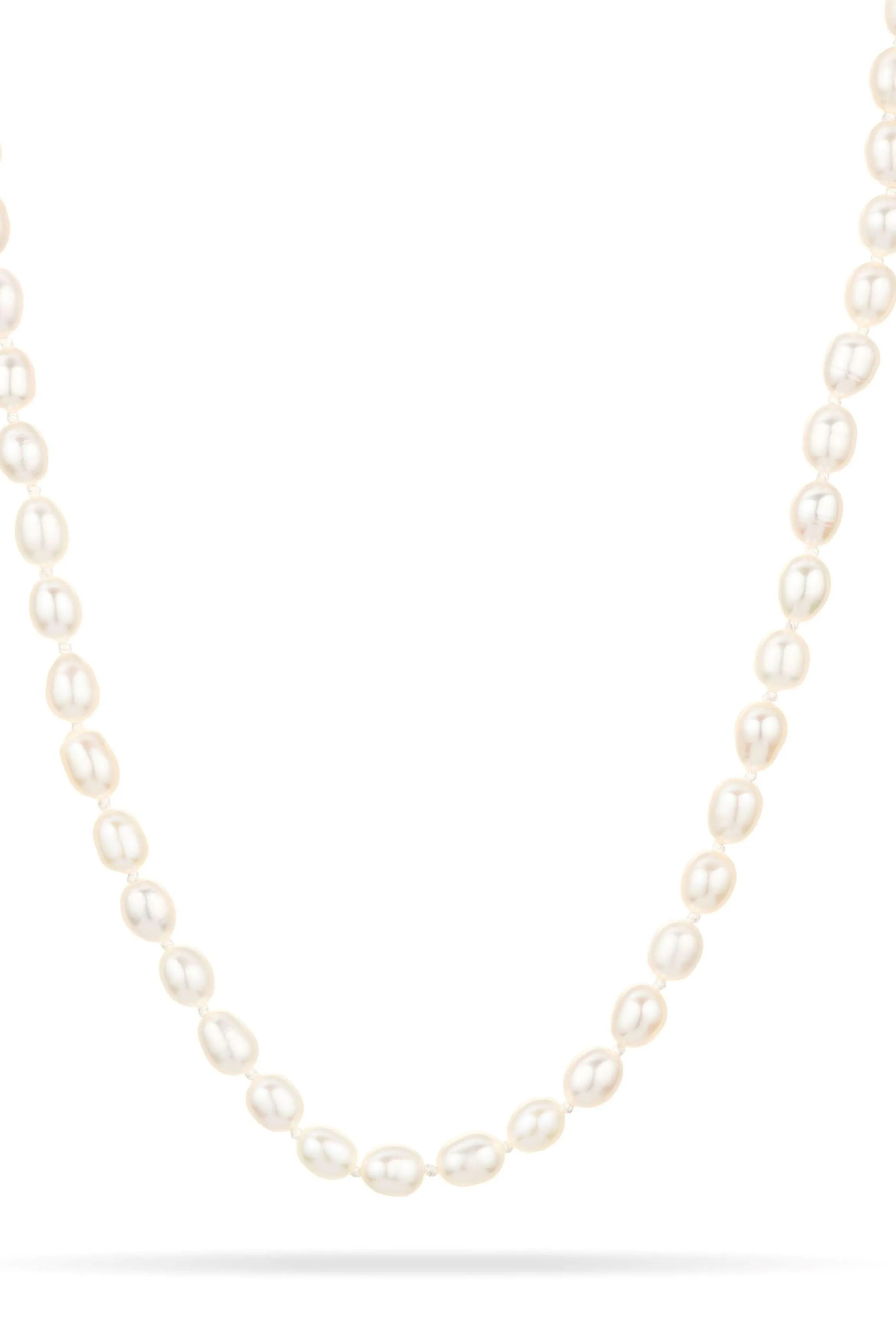 Adina Reyter - Chunky Seed Pearl Necklace With Pave Heart