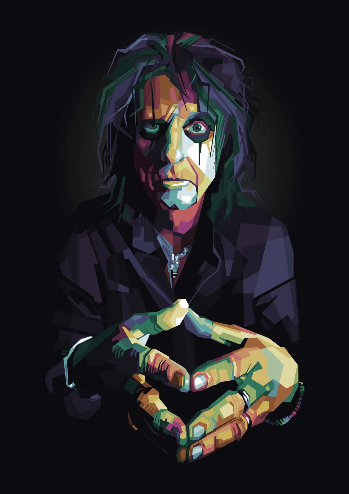 Alice Cooper Pop Art WPAP