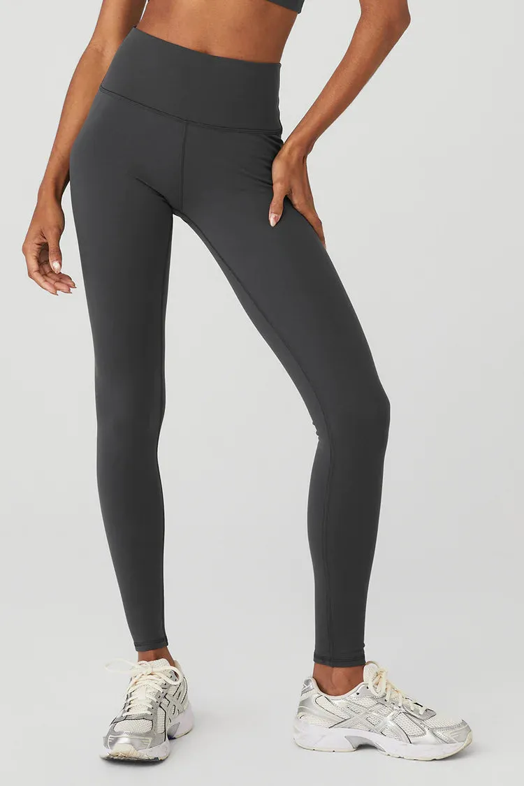 Alo Yoga Women's Airbrush High Waist No Seam Leggings - Anthracite Grey