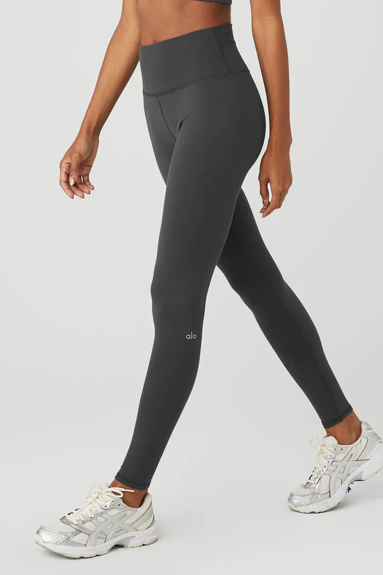 Alo Yoga Women's Airbrush High Waist No Seam Leggings - Anthracite Grey