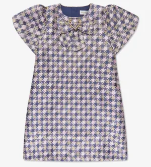 Angel's Face Girls Liliana Houndstooth Dress in Purple