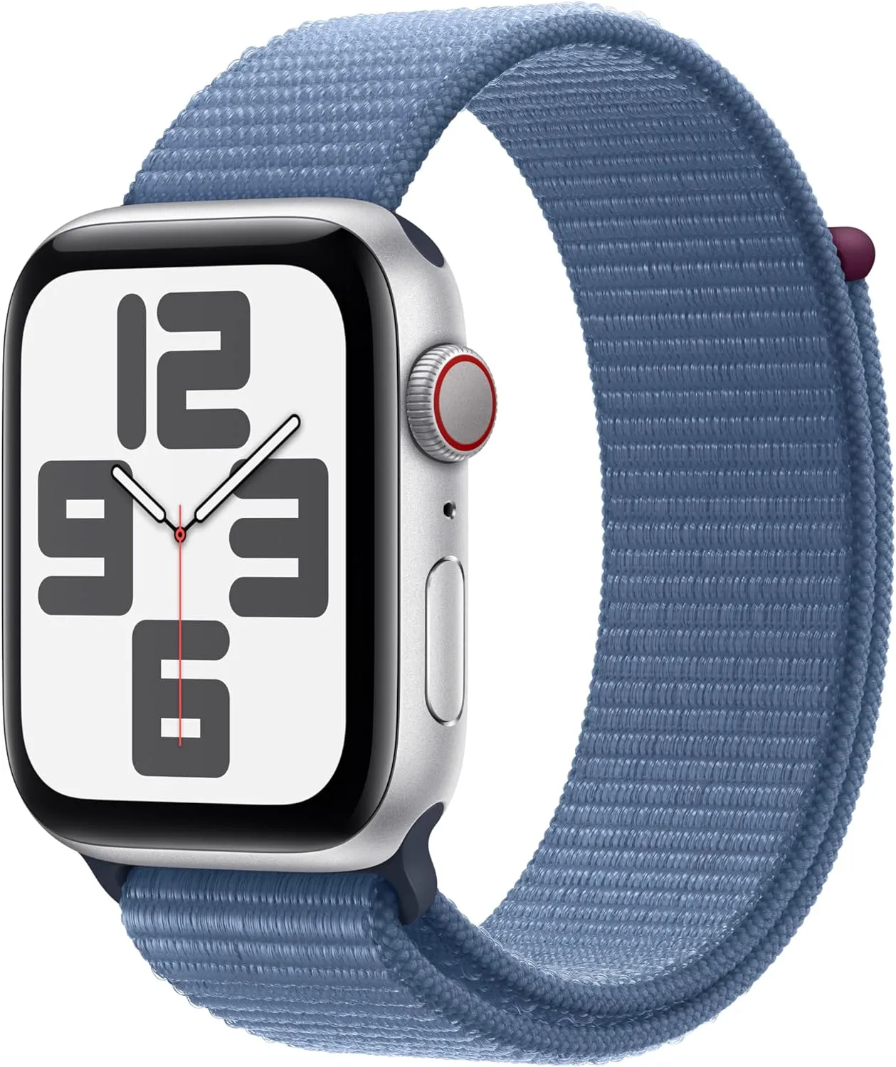 Apple Watch SE Silver Aluminum Case with Silver Sport Loop