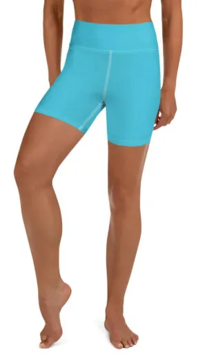 Aqua Turquoise Yoga Shorts