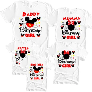 Birthday Girl Celebration Daddy/Mummy & Kid Matching Tees