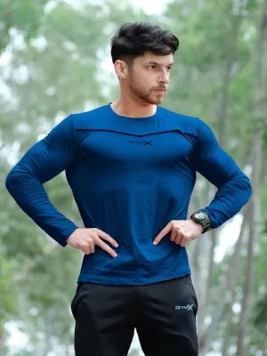 Blade Full Sleeve GymX Tee: Persian Blue