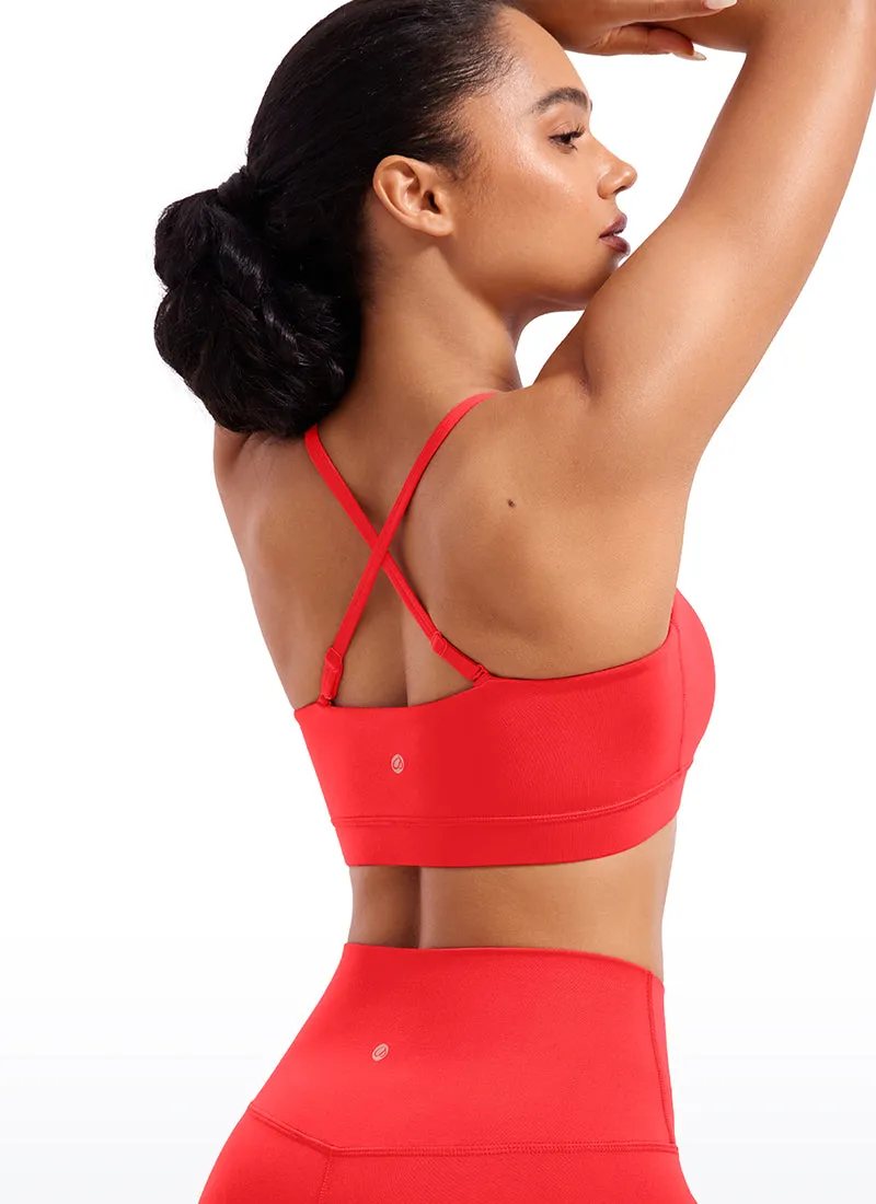 Butterluxe Adjustable Spaghetti Thin Strap Sports Bra