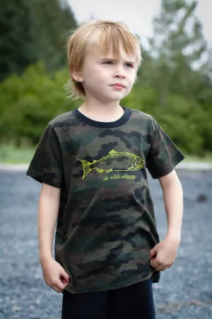 Camo AK Wild Salmon Children's Short Sleeve Tee