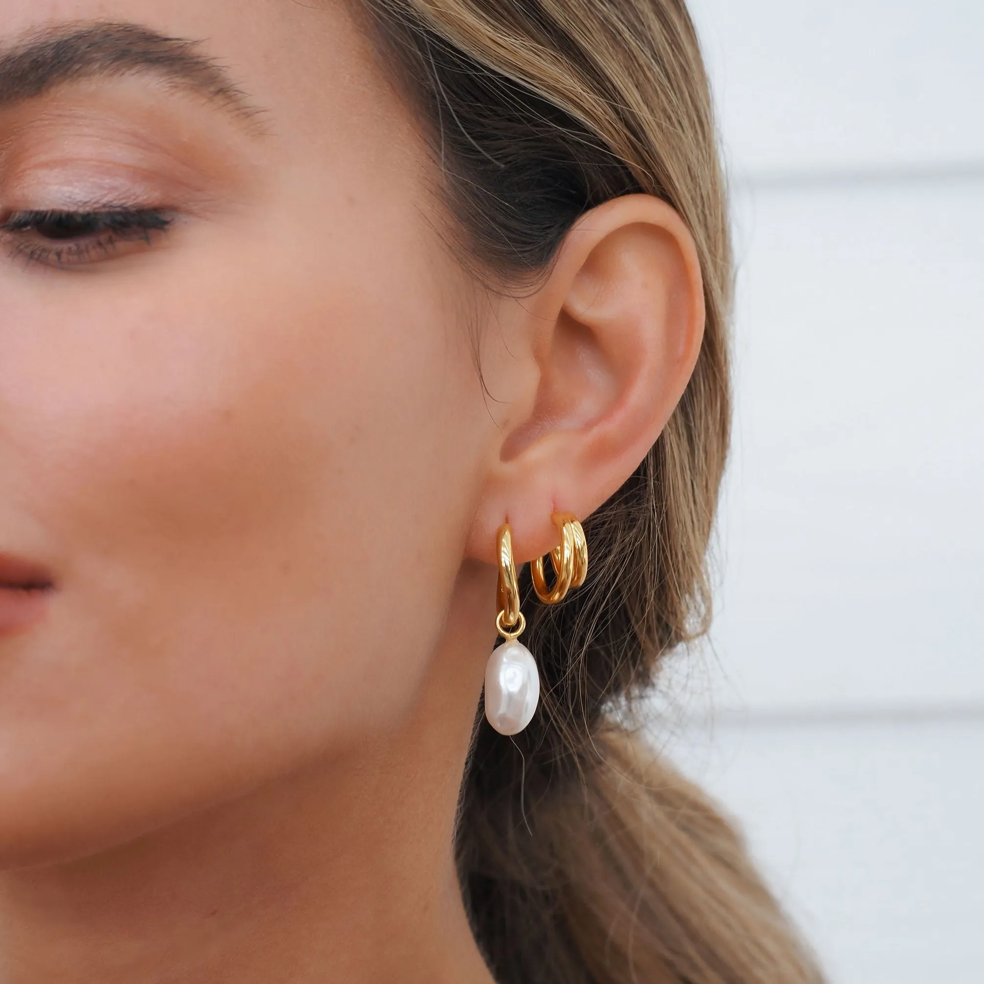 Classic Layered Hoops in Silver