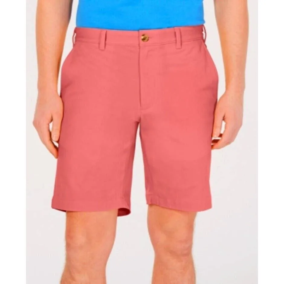 Club Room Men's Regular Fit Stretch Shorts, "Coral Cave" Red, Size 40, NWT!