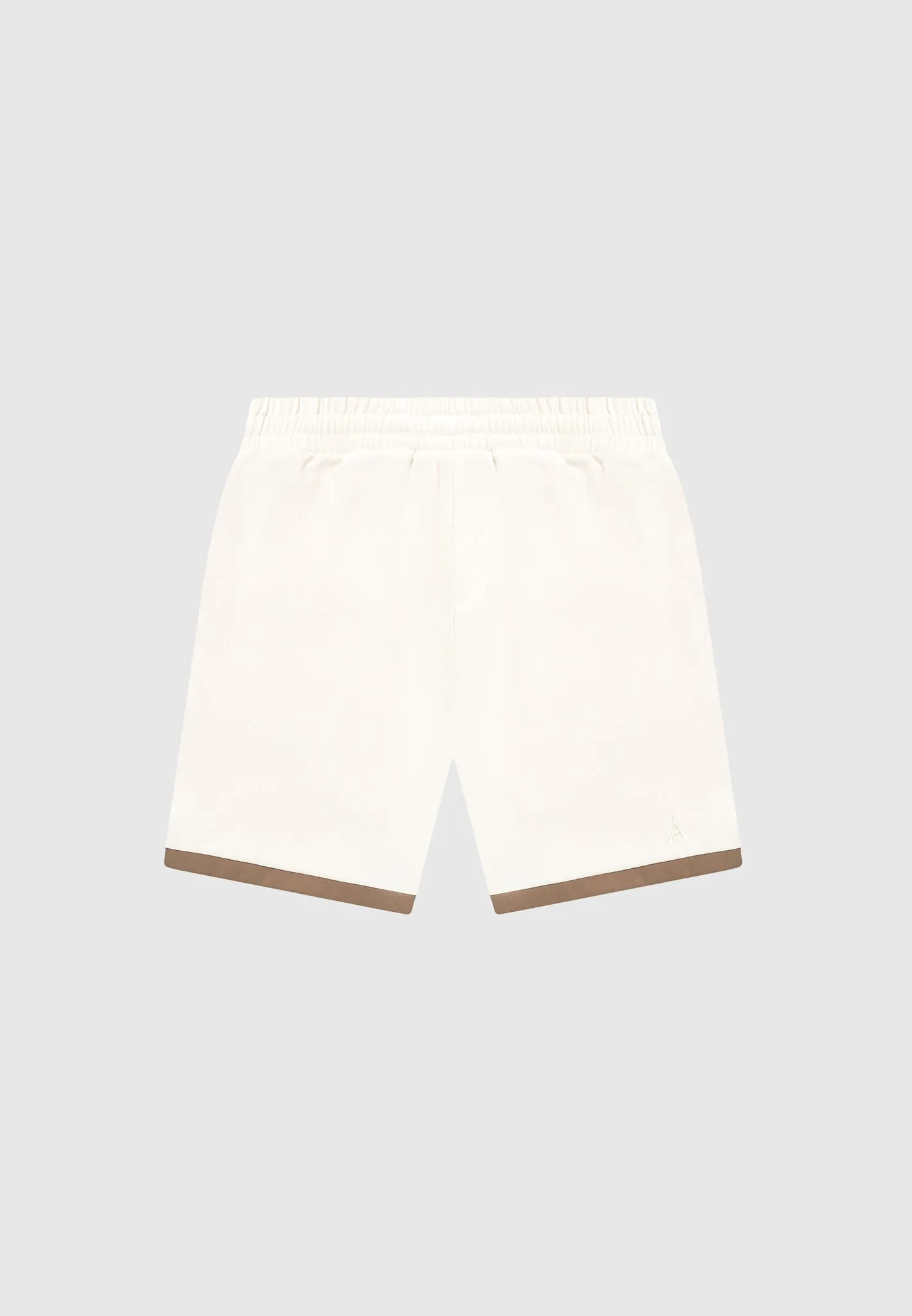 Colour Block Shorts - Cream/Brown