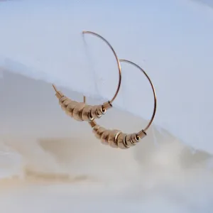 Croissant Beaded Hoop Earrings