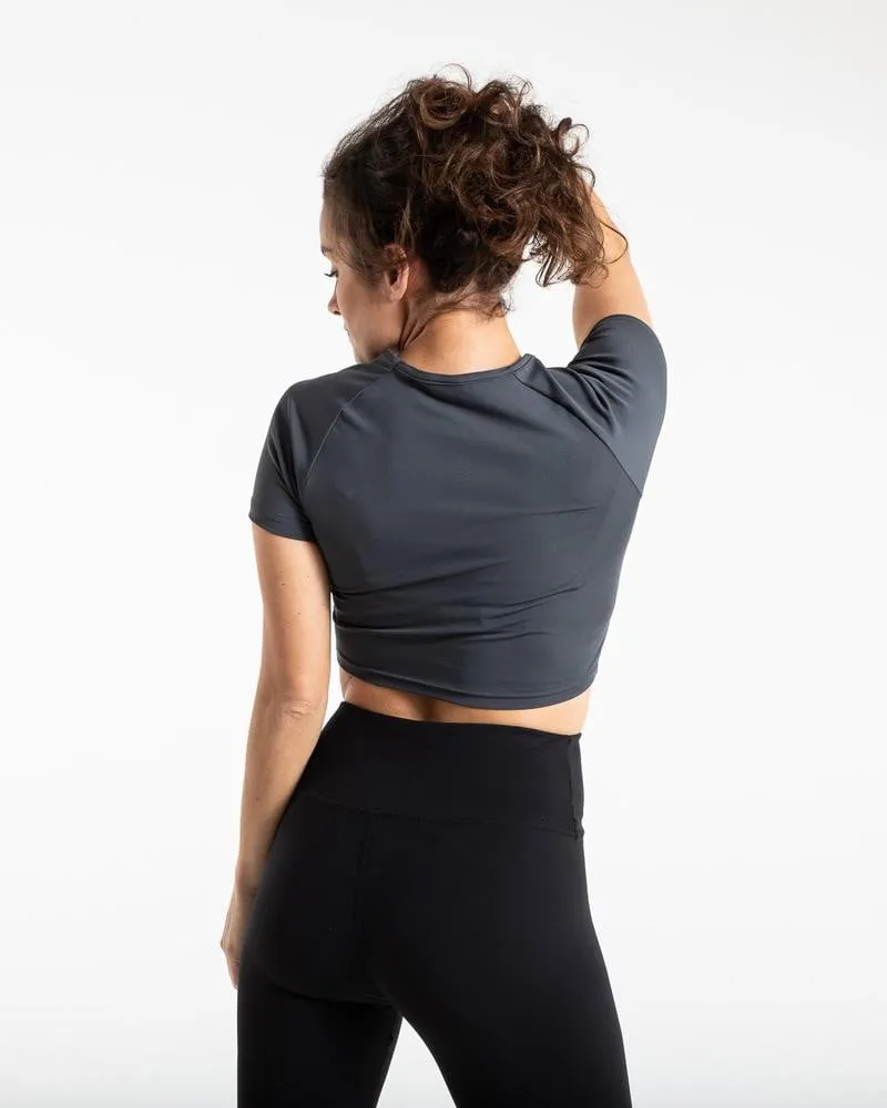 CROP TOP - CHARCOAL