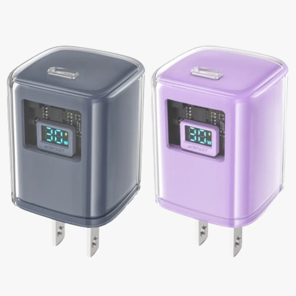 Crystal Series A55 GaN Wall Charger 30W