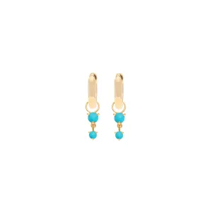 Deux Drop Hoops | Turquoise