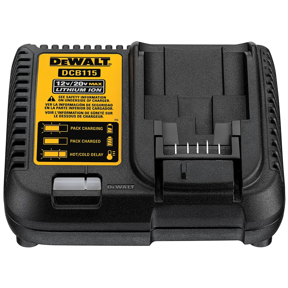 DeWALT DCB115 12V/20V MAX Multi-Voltage Slide Style Lithium-Ion Battery Charger