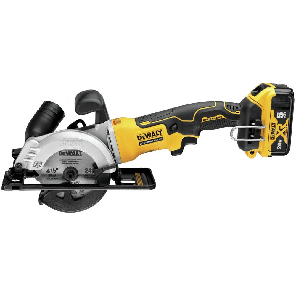 DeWALT DCS571P1 20V MAX Brushless 4-1/2 In Cordless Atomic Circular Saw Kit