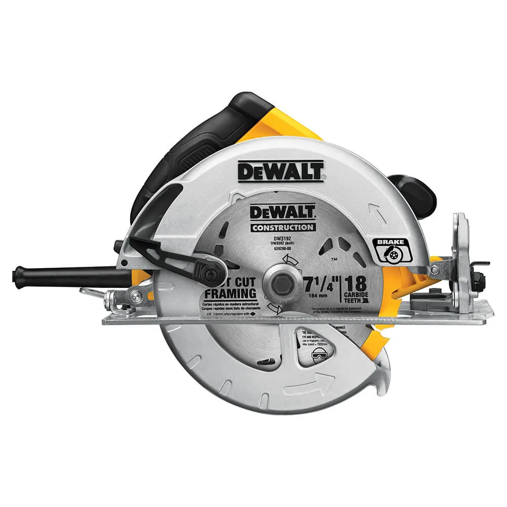 DeWALT DWE575SB 7-1/4-In Electric Next Gen Circular Saw Cutting Tool W/ Brake