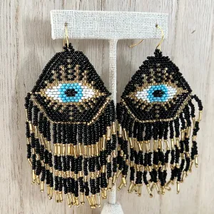 Eye See You Beaded Earrings