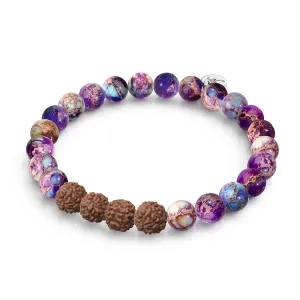 Gaia | Purple Regalite x Rudraksha |  Mala Bracelet