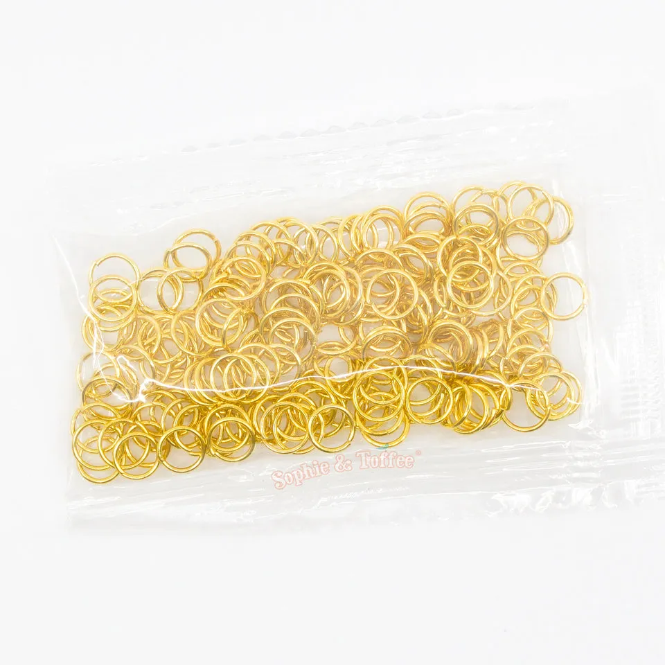 Gold Jump Rings (6mm) (approx. 140 pieces)