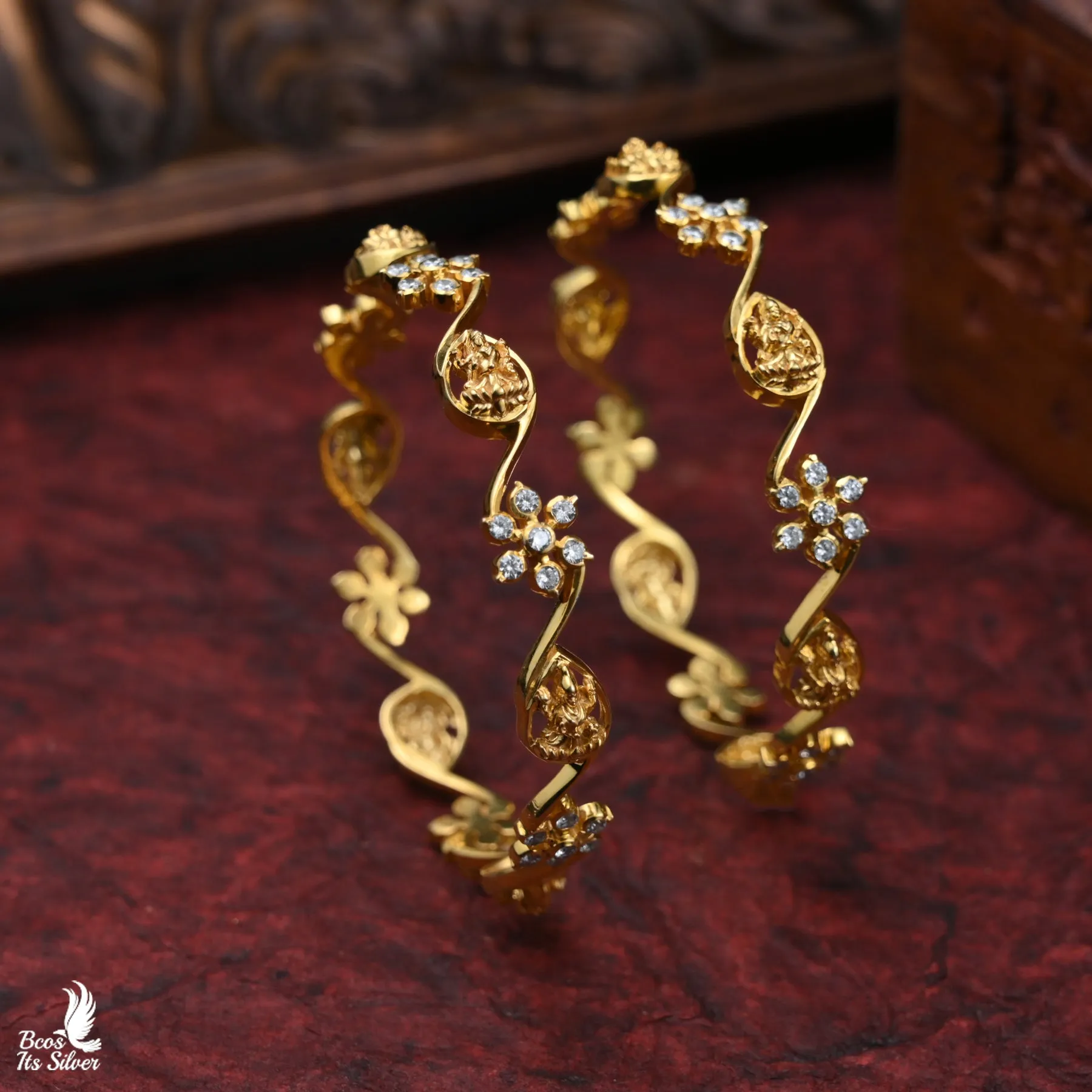 Gold Plated Bangle - 4590 - Size 2.5