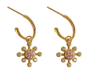 Gold Sister Ecco Beach Earrings Pink