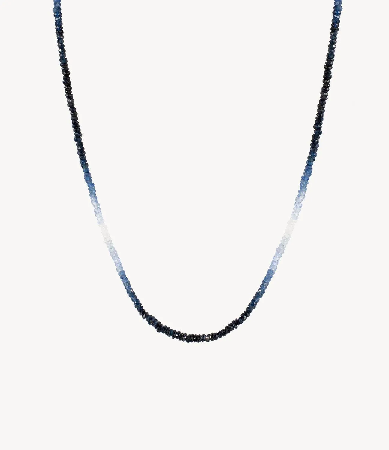 Graduated Blue Sapphire Beaded Necklace