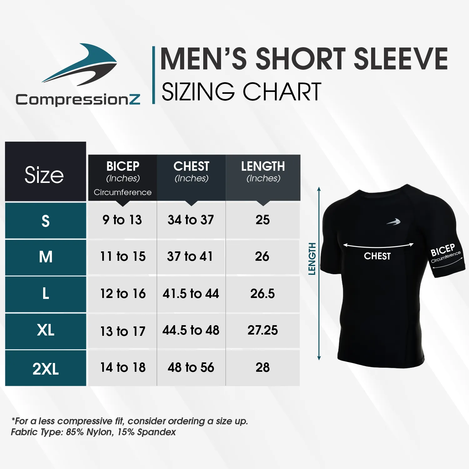 Men's Compression Short Sleeve Shirt - Black