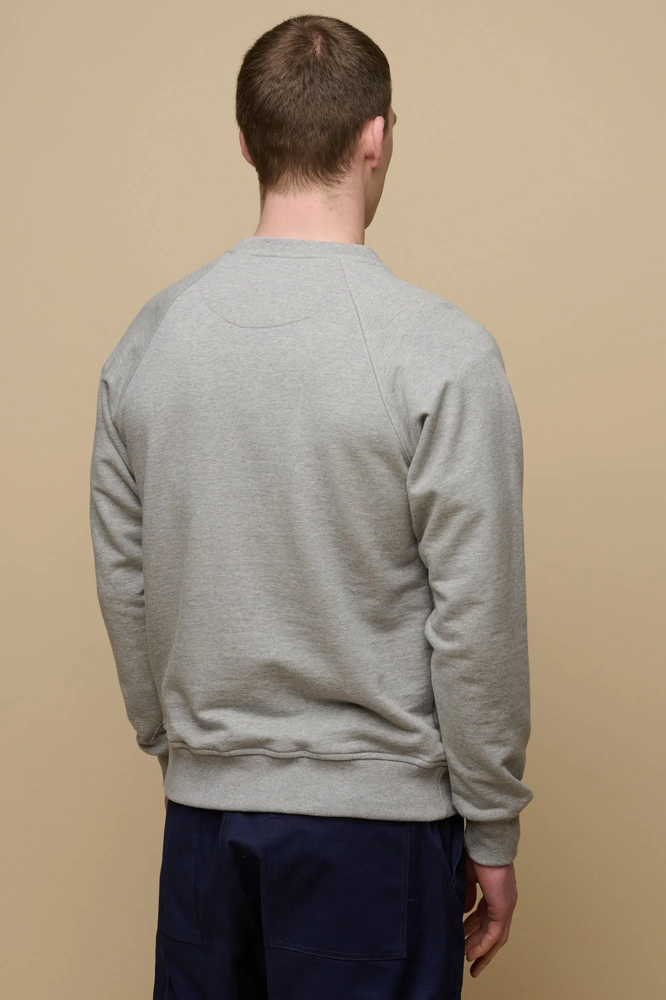 Men's Logo Raglan Sweatshirt - Grey Marl