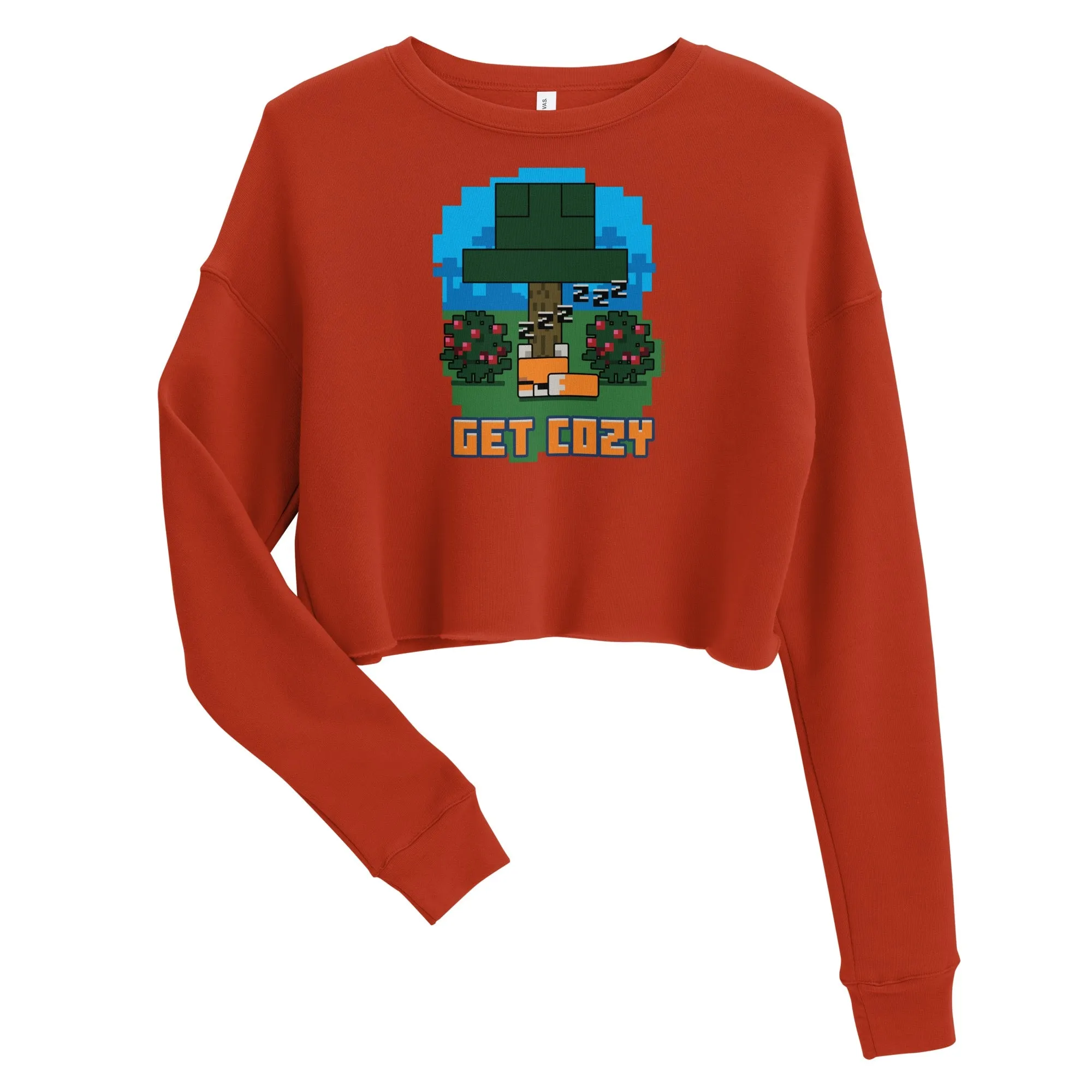 Minecraft Get Cozy Women's Cropped Sweatshirt