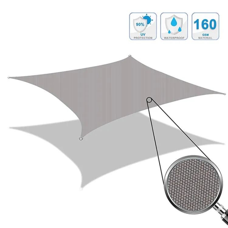 Outdoor Garden Sunshade Sail Waterproof Anti-UV Canopy, Size: 2m x 5m(Gray)