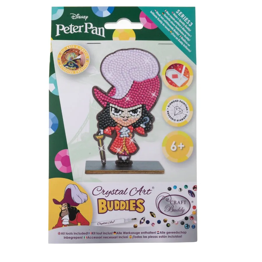 "Captain Hook" Crystal Art Buddies Disney Series 3