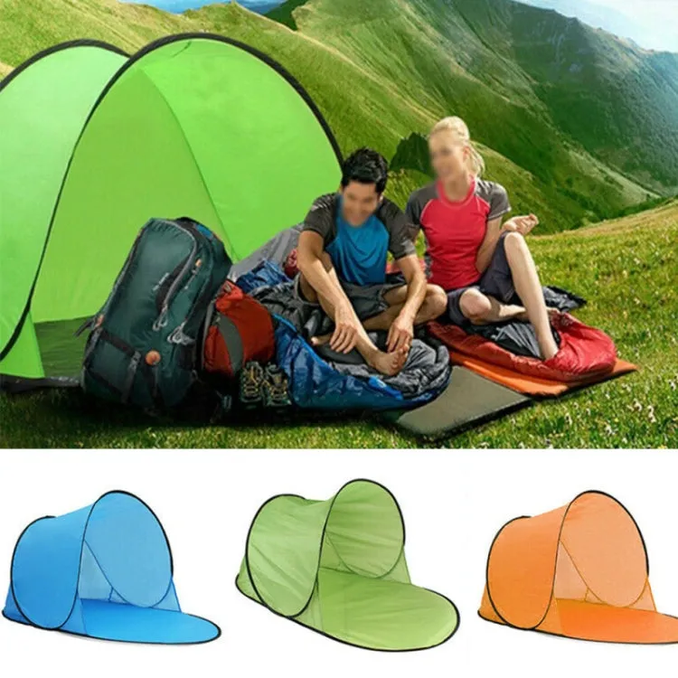 Single Leisure Sunscreen Tent Wire Tent Beach Tent, Color: Green