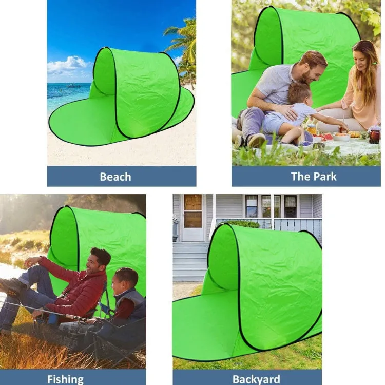 Single Leisure Sunscreen Tent Wire Tent Beach Tent, Color: Green