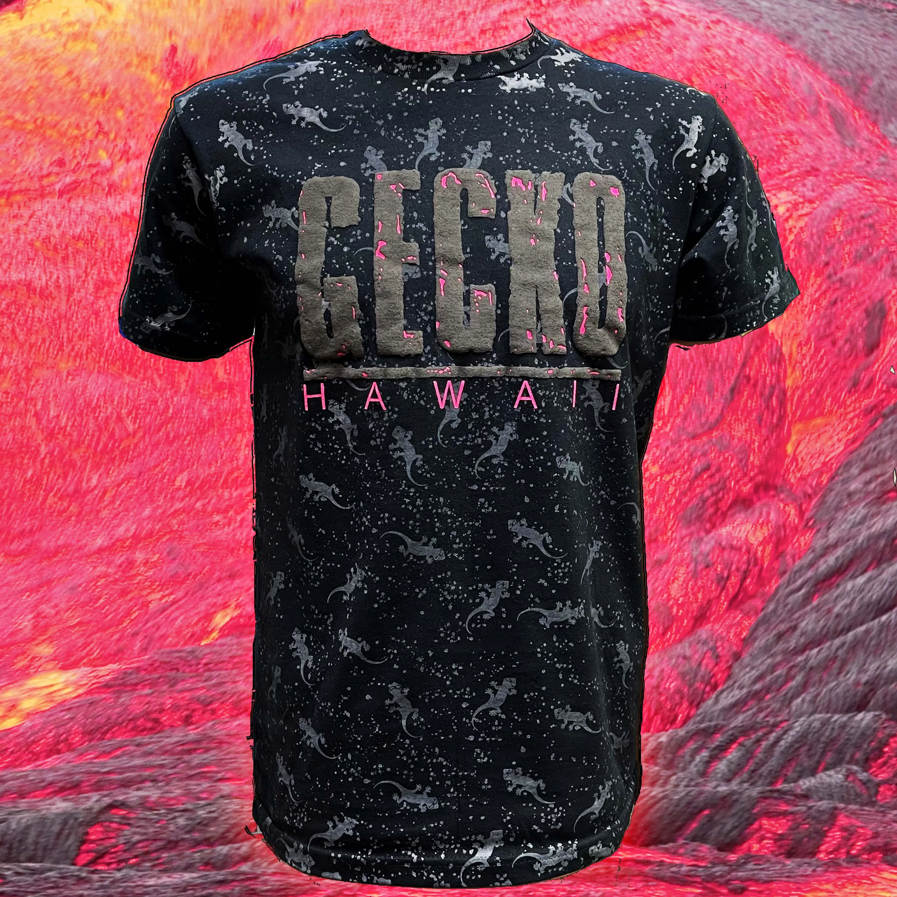 The Puffed Lava Forever Gecko 'All-Over' Tee