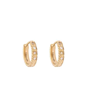 Viola Solid Gold Huggie Hoops