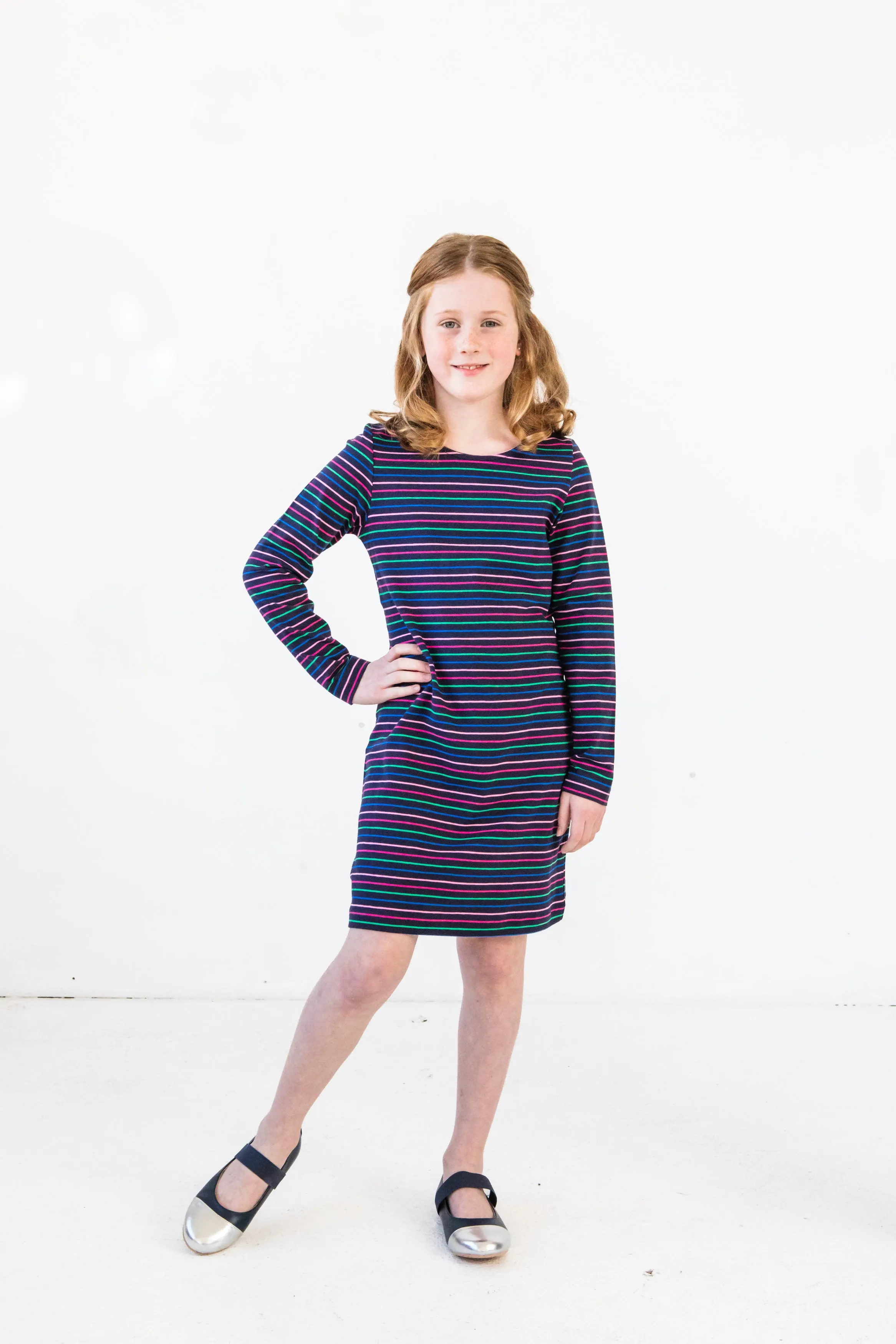 Waist Tie Stripe Knit Dress