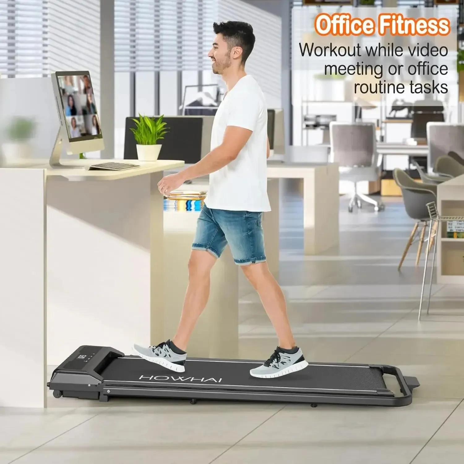 Walking Pad Treadmills for Home with 2.5HP, Speed 6.2-7.6MPH Walking Pad with Handle Bar, Treadmill, Remote