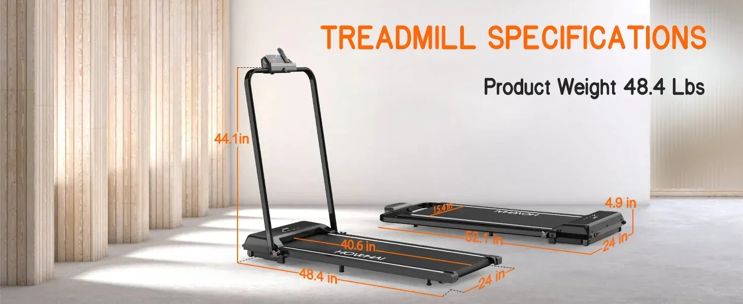 Walking Pad Treadmills for Home with 2.5HP, Speed 6.2-7.6MPH Walking Pad with Handle Bar, Treadmill, Remote