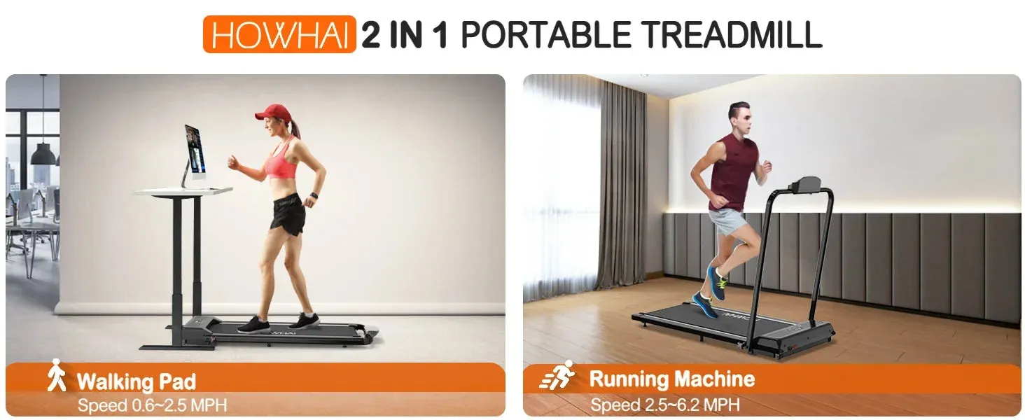 Walking Pad Treadmills for Home with 2.5HP, Speed 6.2-7.6MPH Walking Pad with Handle Bar, Treadmill, Remote