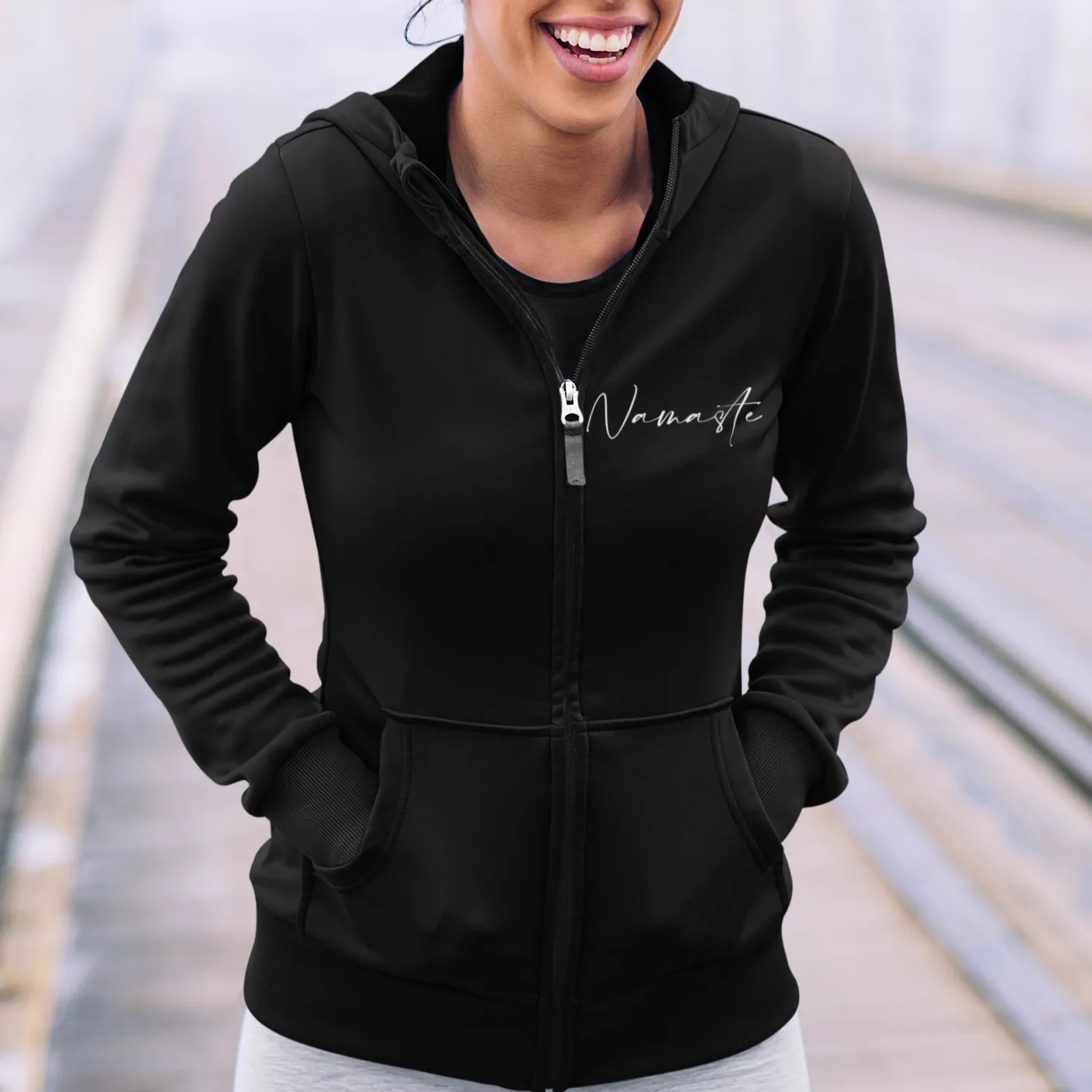 Zipper Hoodie Unisex - Namaste -